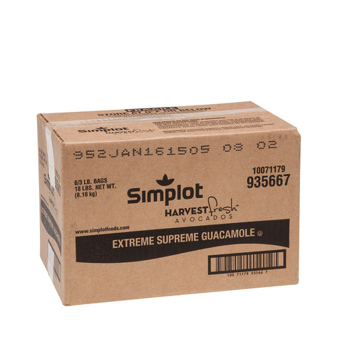 Simplot Extreme Supreme Guacamole, 3 Pound -- 6 per case.