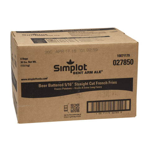 Bent Arm Ale Beer Battered Fries, 5 Pound -- 6 per case.