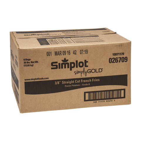 Simplot Simply Gold Skin On Potato Fries, 5 Pound -- 6 per case