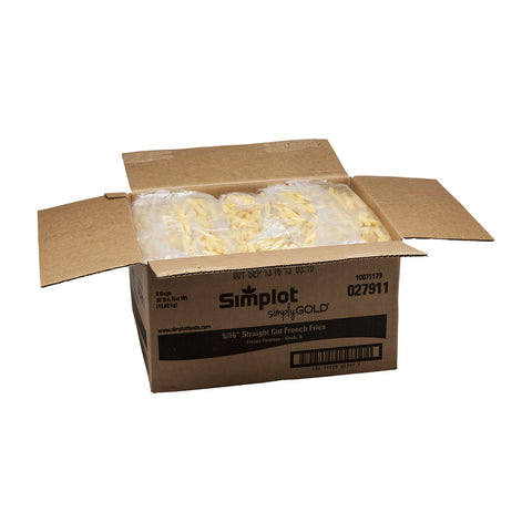 Simply Gold 5/16 Skin On Potato Fries, 5 Pound -- 6 per case.