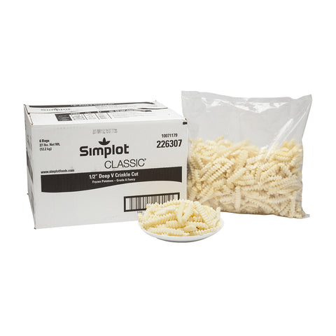 Simplot Wonder Deep Crinkle Cut Potato French Fry, 4.5 Pound -- 6 per case.