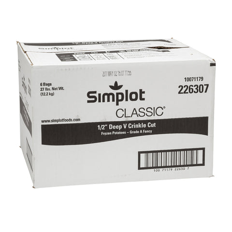 Simplot Wonder Deep Crinkle Cut Potato French Fry, 4.5 Pound -- 6 per case.