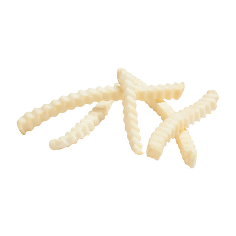 Simplot Blue Ribbon 5/16 inch Crinkle Cut Potato Fries, 5 Pound -- 6 per case.