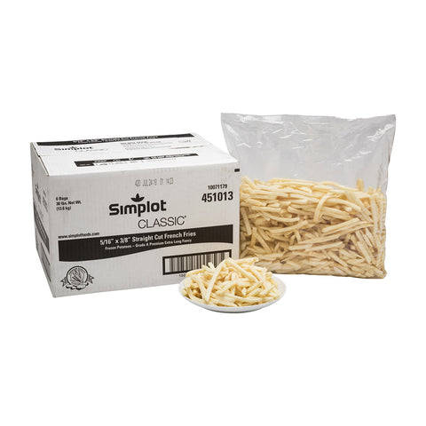 Simplot Classic Thin Straight Cut Potato French Fry, 5 Pound -- 6 per case