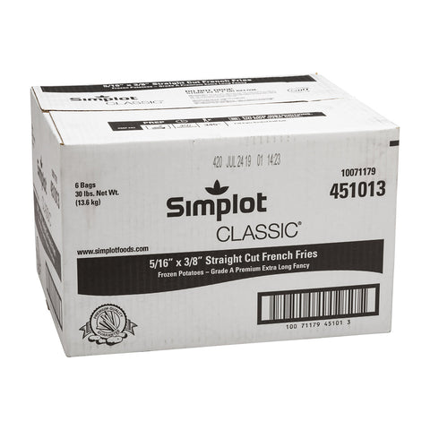 Simplot Classic Thin Straight Cut Potato French Fry, 5 Pound -- 6 per case