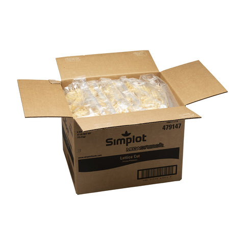 Simplot Batter Natural Crisp Lattice Cut Potato French Fry, 4.5 Pound -- 6 per case.