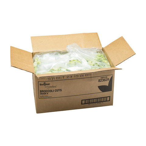 Simplot IQF Broccoli Cuts - 20 lb. package, one package per case