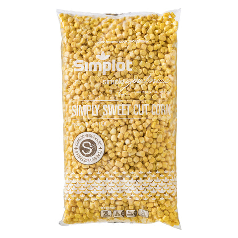 Simplot Simply Sweet Cut Corn - 20 lb. bag, 1 bag per case
