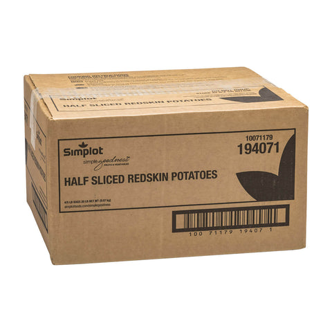 Simplot Redskin Potato Half Slices - 5 lb. package, 4 packages per case