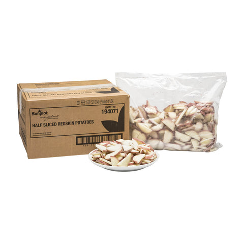 Simplot Redskin Potato Half Slices - 5 lb. package, 4 packages per case