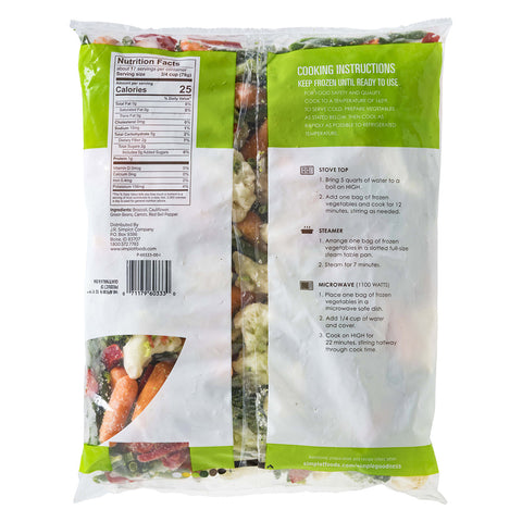 Culinary Select Antigua Vegetable Blend - 3 lb. package, 8 packages per case