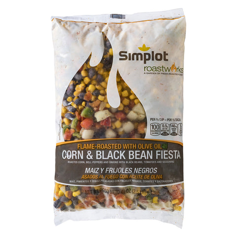 RoastWorks Flame Roasted Corn and Black Bean Fiesta Mix, 2.5 pound -- 6 per case