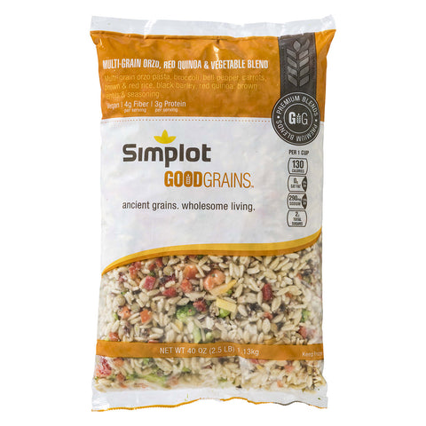 Simplot Good Grains™ VEGETABLE BLEND PASTA ORZO & GRAINS