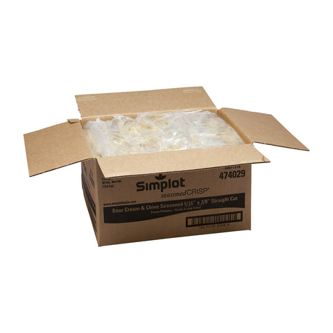 Simplot Seasonedcrisp Sour Cream and Chive Straight Cut French Fry, 5 Pound -- 6 per case.