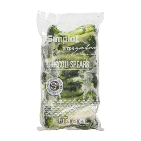 Simplot Broccoli Spears - 2 lb. packages, 12 packages per case