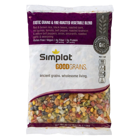 Simplot Upsides® VEGETABLE BLEND EXOTIC GRAINS & FIRE-ROASTED VEGETABLES