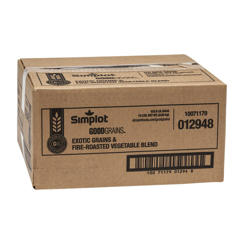 Simplot Upsides® VEGETABLE BLEND EXOTIC GRAINS & FIRE-ROASTED VEGETABLES
