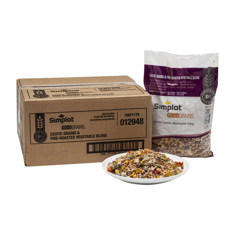 Simplot Upsides® VEGETABLE BLEND EXOTIC GRAINS & FIRE-ROASTED VEGETABLES