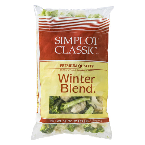 Simplot Winter Vegetable Blend - 32 oz. package, 12 packages per case