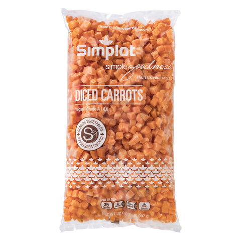 Simplot Diced Carrot, 32 Ounce -- 12 per case