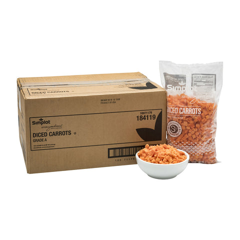 Simplot Diced Carrot, 32 Ounce -- 12 per case