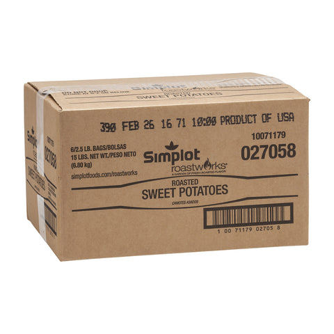 Roast Works Unseasoned Roasted Sweet Potato, 2.5 Pound -- 6 per case.