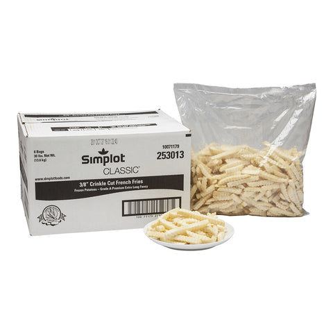 Simplot Classic Crinkle Cut Potato French Fry, 5 Pound -- 6 per case.