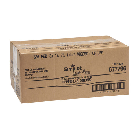 Roast Works Flame Roasted Peppers & Onions - 2.5 lb. package, 6 packages per case