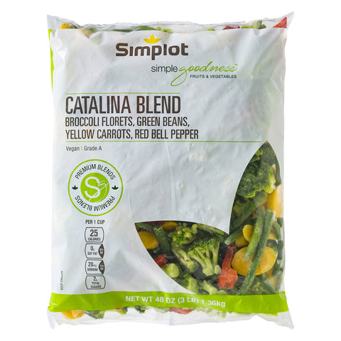 Culinary Select Catalina Vegetable Blend - 3 lb. package, 8 packages per case