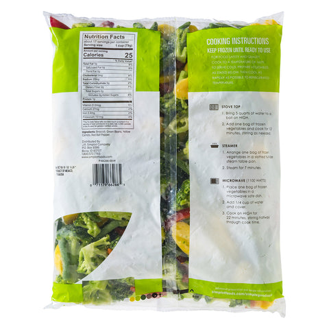Culinary Select Catalina Vegetable Blend - 3 lb. package, 8 packages per case
