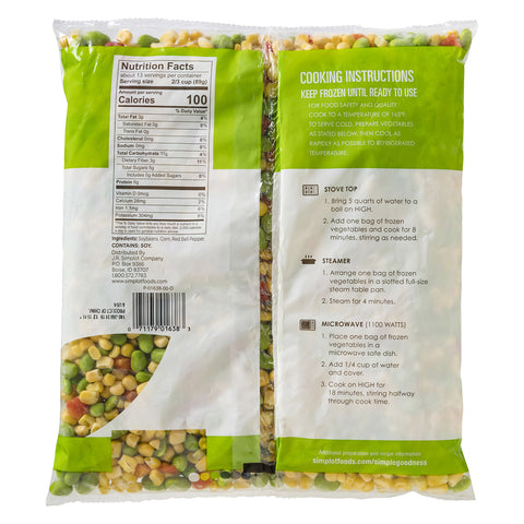Culinary Select Edamame Succotash - 2.5 lb. package, 6 packages per case