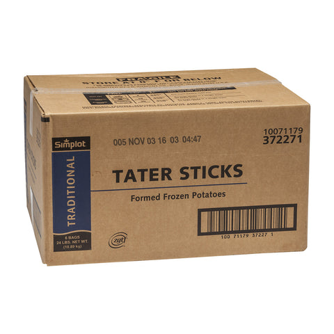 Simplot Tater Stick Potato French Fry, 4 Pound -- 6 per case.