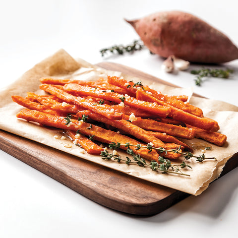 Simplot Sweets Entree Cut Potato Fry, 2.5 Pound -- 6 per case.