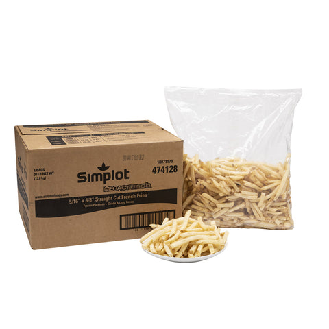 Simplot ClearlyCrisp NaturalCrisp Straight Cut Thin French Fry, 5 Pound -- 6 per case.