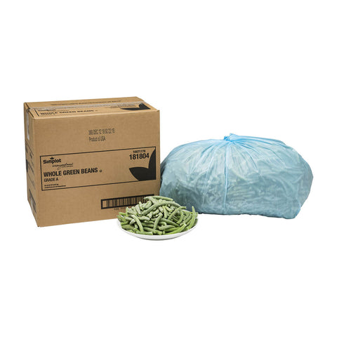 Simplot Whole Green Bean - 20 lb. package, 1 package per case