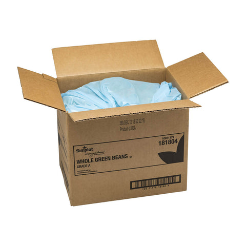 Simplot Whole Green Bean - 20 lb. package, 1 package per case