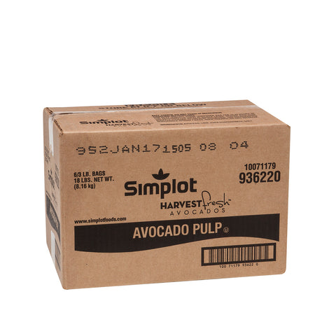 Simplot Supreme Avocado Pulp, 3 Pound -- 6 per case.