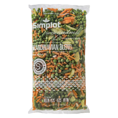 Simplot Scandinavian Vegetable Blend, 32 Ounce Package -- 12 packages per case