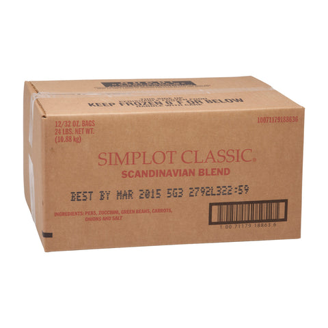 Simplot Scandinavian Vegetable Blend, 32 Ounce Package -- 12 packages per case