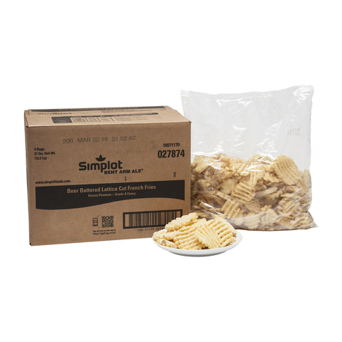 Simplot Bent Arm Ale Beer Battered Lattice Cut Fries, 4.5 Pound -- 6 per case