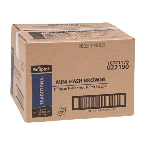 Simplot Traditional POTATO HASHBROWN MINI EURO STYLE