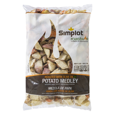 Simplot Roastworks® POTATO FLAME-ROASTED SWEET POTATO SKIN-ON RUSSETS AND REDSKINS