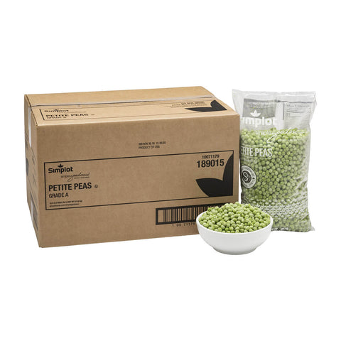 Simplot Petite Peas - 40 oz. package, 12 packages per case