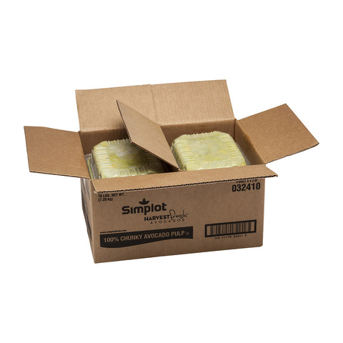 Simplot Harvest Fresh Avocados - Chunky Avocado Pulp Chilled, 2 Pound -- 8 per case.