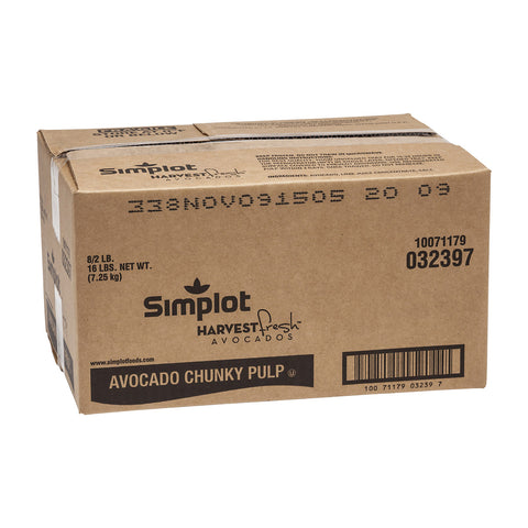 Simplot Harvest Fresh Avocados™ AVOCADO PULP CHUNKY FZ