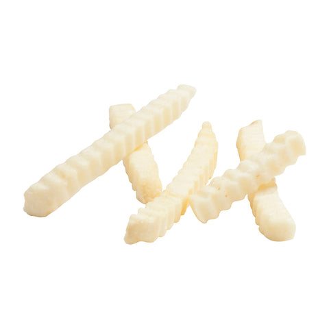 Simplot Blue Ribbon Crinkle Cut with Shield Fancy Potato Fries, 5 Pound -- 6 per case.