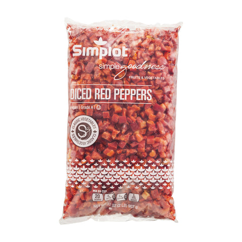Simplot Classic Diced Red Pepper, 2 Pound -- 12 per case