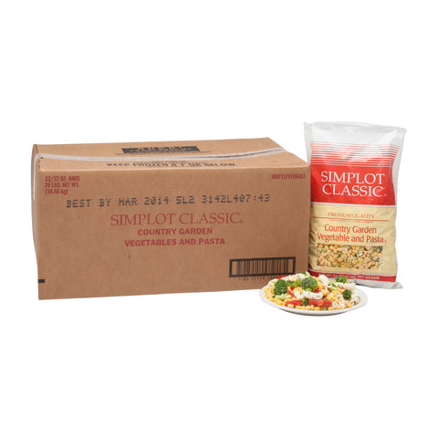 Simplot Country Garlic Vegetable and Pasta, 32 Ounce -- 12 per case.