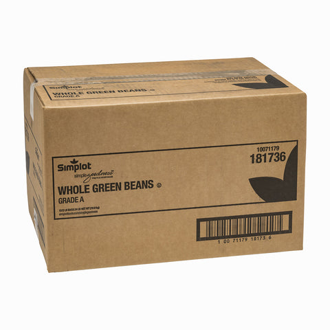 Simplot Whole Green Bean - 32 oz. packager, 12 packages per case