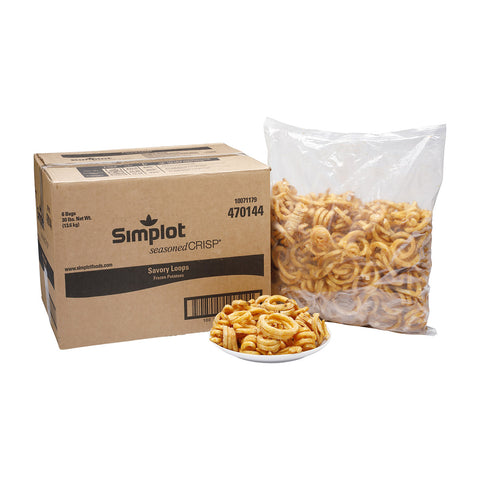 Simplot SeasonedCrisp Savory Loops French Fry, 5 Pound -- 6 per case